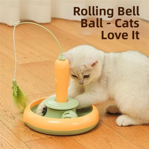 Jouet Électrique Multifonctionnel pour Chat - Conception Robuste - Jouet Interactif Auto-Rotatif - Réutilisable et Auto-Rotatif 1