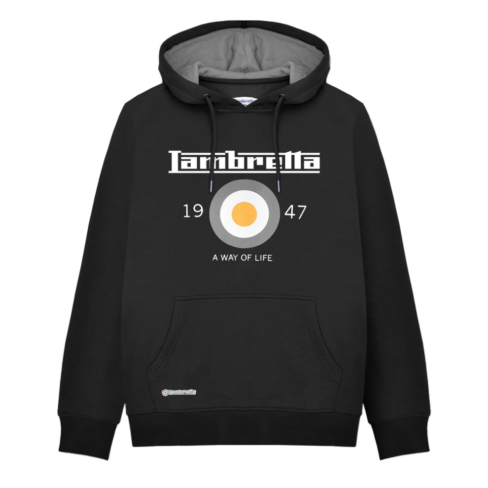 Lambretta (S, Black) Mens Aw24 Target Hoodie
