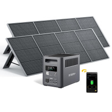 AFERIY Portable 1800W Power Generator with 2×200W Solar Panel, 1024Wh LiFePO4 Batteries,Foldable Solar Panel