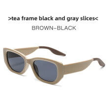 (Cream)Stilvolle UV400 Damen-Sonnenbrille mit quadratischem Vollgestell und getönten Gläsern für Autofahren und Sommerausflüge