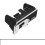 (Silver Black) VW R-Line Front Grille Badge Emblem 3