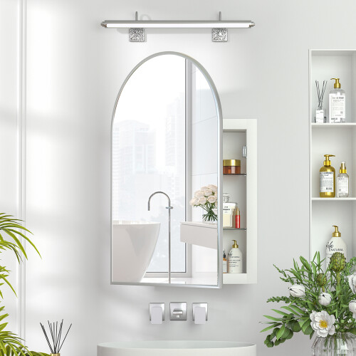 50x76 Arched Bathroom Mirror Cabinet