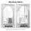 50x76 Arched Bathroom Mirror Cabinet 3