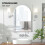 50x76 Arched Bathroom Mirror Cabinet 6