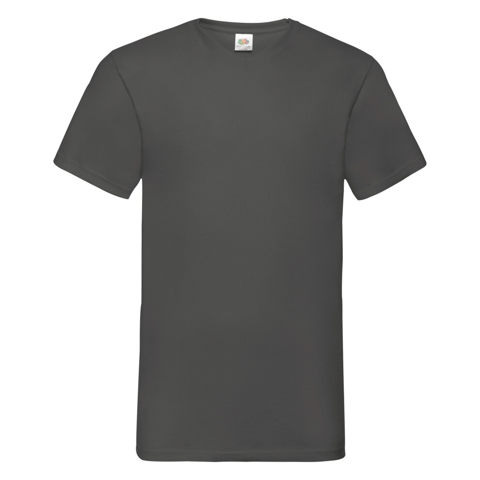 Fruit Of The Loom (2Xl, Light Graphite) Mens Valueweight V-Neck, Short Sleeve T-Shirt