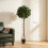 Outsunny Outsunny Realistic Lush Topiary Ball Tree with Twisted Trunk, Green 3