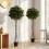 Outsunny Outsunny Realistic Lush Topiary Ball Tree with Twisted Trunk, Green 7