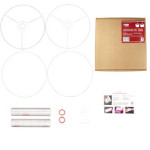 Drum Lampshade Making Kit Twin Pack - Use with Pendant Ceiling Lights, Table and Floor Lamps, Drum Circle Shape Needcraft UK DIY use with Fabric, Tex