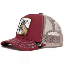 (40) Men's Animal Embroidered Baseball Cap Sun Protection Breathable Cotton Adjustable Curved Brim Trucker Hat Panther Rooster Lion Design