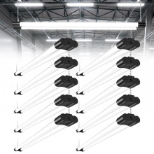 Ankishi 10Pack 4FT Led Batten Light, 40W 6500K Plug in Ceiling Light Led, 5000LM Workshop Lighting for Garage, Office, Bedroom, Living Room,Wall, Kit