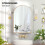 51x76 Arch Bathroom Mirror Cabinet,Metal Framed 4