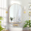 51x76 Arch Bathroom Mirror Cabinet,Metal Framed 7