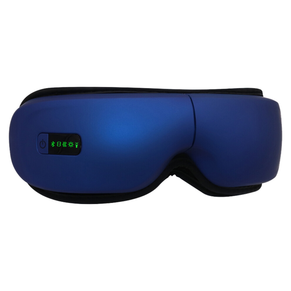 Stoyotu (Blue) Electric Bluetooth Eye Therapy Massager Music Eye Massage Spa Collapsible Air Pressure Heating Eye Fatigue Relieve Rechargeable