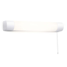 IMVSINCERE LED Wall Lights 6W Mirror Light with Shaver Socket,4000k Bathroom Mirror Lighting Pull Cord Switch,IP44 43CM 500LM Shaver Lights for Hotel