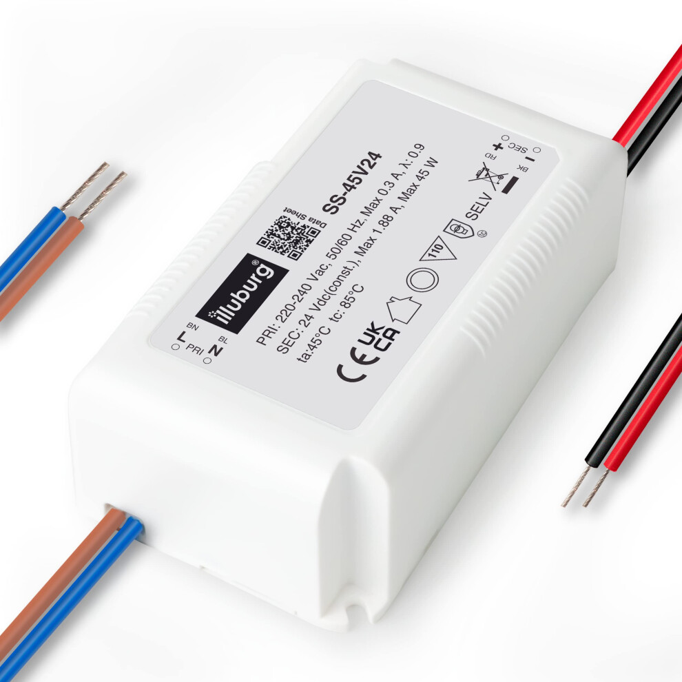 Illuburg Led Driver 24V 45W Constant Voltage Flickerfree For Led Strip Lamp Led Power Supply Transformer 5005085645110
