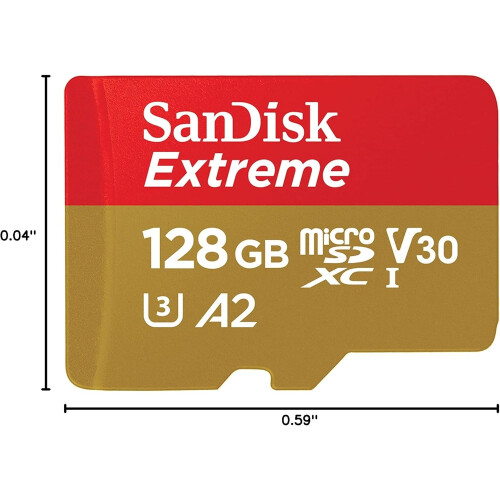 SanDisk SanDisk Extreme MicroSD 128 GB V30 A2 R190/W90 mit Adapter 2