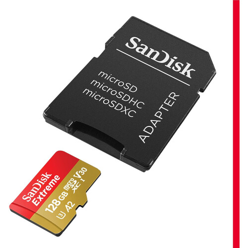 SanDisk SanDisk Extreme MicroSD 128 GB V30 A2 R190/W90 mit Adapter 1
