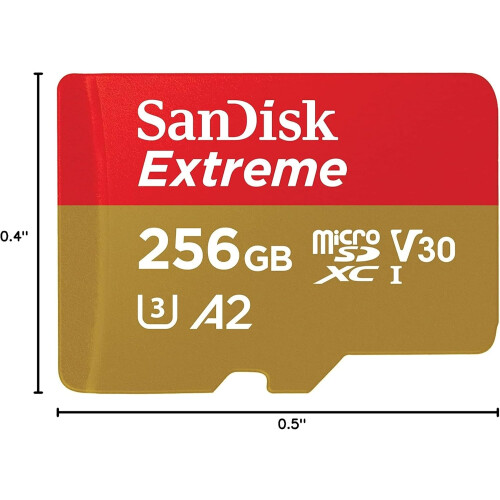 SanDisk SanDisk Extreme MicroSD 256 GB V30 A2 R190/W90 mit Adapter 2