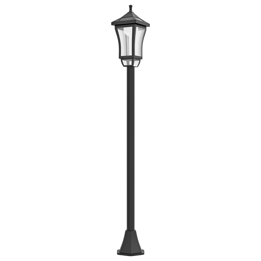 Outsunny 1.3 M Garden Lamp Post Led Outdoor Solar Post S, Waterproof Ip44 For Patio, Garden, Pathway, Cool Light/White