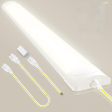 Litglobe 5FT 145cm LED Batten Light,4500K Neutral White LED Tube Light,50W Linkable Fluorescent Lights,5000LM Super Bright Strip Lights,Hanging or Su