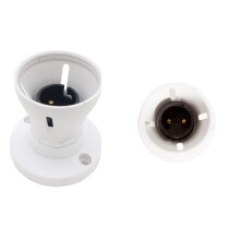 Bayonet Batten White Ceiling Lamp Holder BC B22 Light Bulb Socket Lamp Fitting