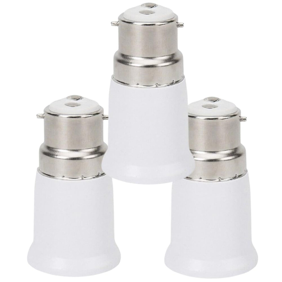 B22 to E27 Socket Converter - Bayonet to Screw Bulb Adaptor for LED, CFL, Halogen, Incandescent Bulbs,2027 New Upgraded Socket Adapter,Bayonet to Scr