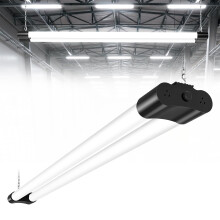 Viugreum 4FT LED Batten Light, Waterproof Plug in Ceiling Lights, Daylight 6500K T8 Strip Light 42W 5000 Lumen Shed Lights, 1.5M Cable with Switch fo