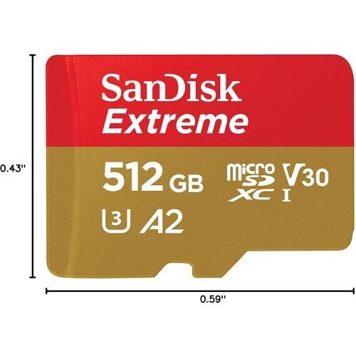 SanDisk SanDisk Extreme MicroSD 512GB V30 A2 R190/W90 με Αντάπτορα 2