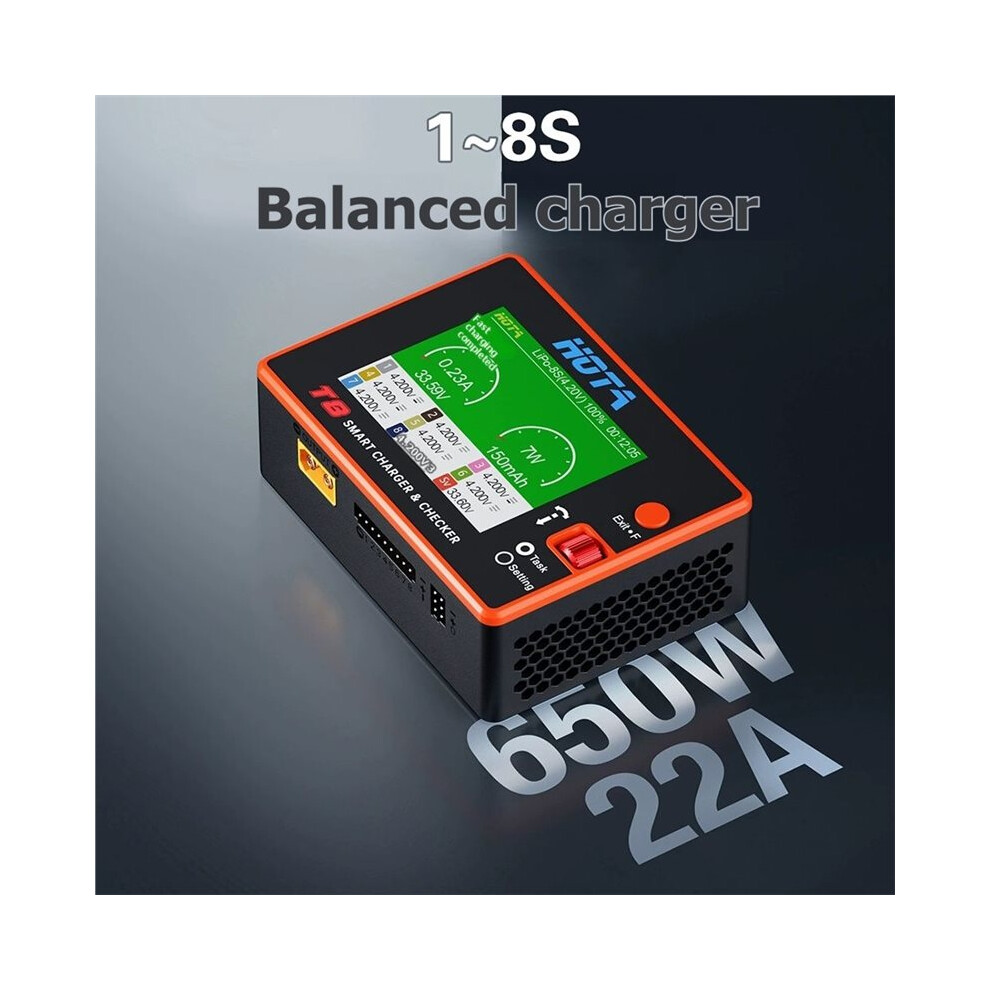 Hota T8 Balance Charger 1-8S Lithium Battery Fpv Drone 22A Current 650W 4711014830052