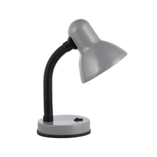 EGLO EGLO Basic 1 table light, Silver Steel and plastic desk lamp, E27 socket 1