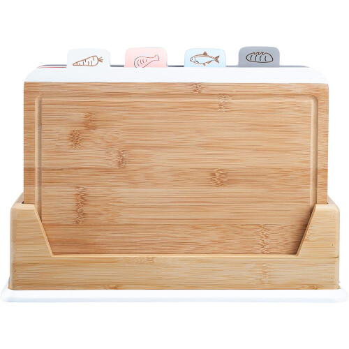 Cooks Professional Index Chopping Board Set | 4-Piece Bamboo | Durable and Easy