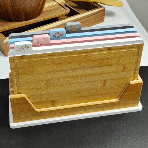 Cooks Professional Index Chopping Board Set | 4-Piece Bamboo | Durable and Easy 2