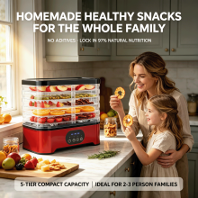 5-Tier Digital Food Dehydrator 72H Timer 360° Hot Air Drying UK Plug