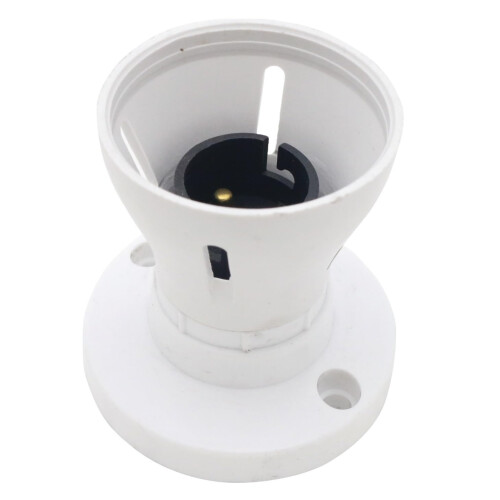 Bayonet Batten White Ceiling Lamp Holder BC B22 Light Bulb Socket Lamp Fitting 1