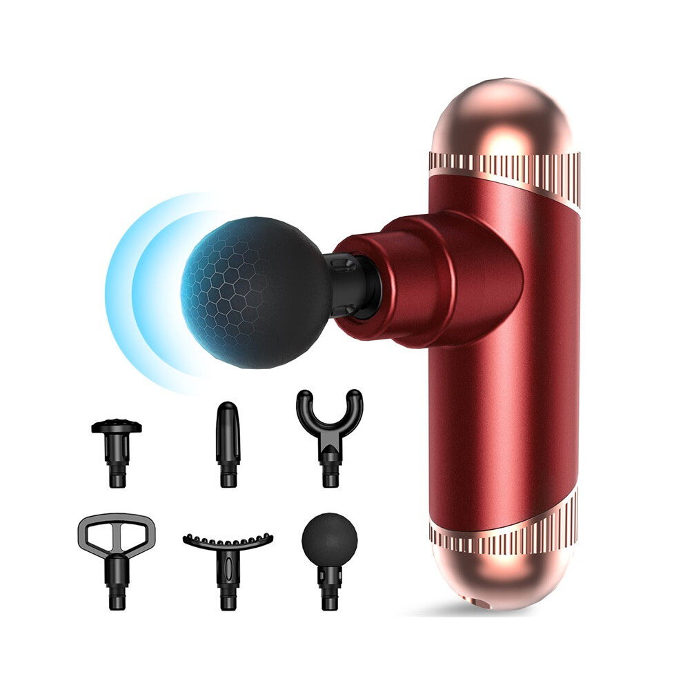 Stoyotu Red (Red) Mini Massage Gun Muscle Relaxation Fascia Gun Electric Vibration Massage Body Massager Professional Grade Neck Membrane Guns