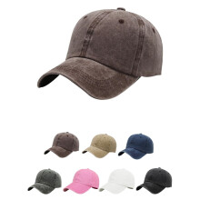 Aomig Baseball Cap Men Unisex Vintage Werehed Dad Cap, Classic Plain Baseball Hats Polo Style Hat, 100% Cotton Denim Adjustable Sports Cap Breathable