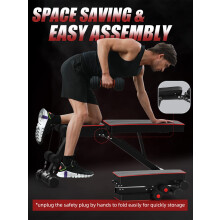 YOLEO Adjustable Weight Bench - Utility Weight Benches for Full Body Workout, Foldable Incline/Decline Bench Press for Home Gym