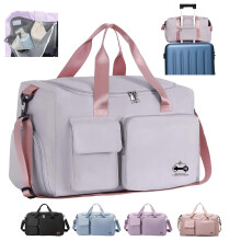 CarryFitness Sports Gym Bag Duffle Bag with Shoes Compartment, Waterproof Weekend Bags for Women and Men, Hand Luggage Bag, Lightweight Holdall Hosp