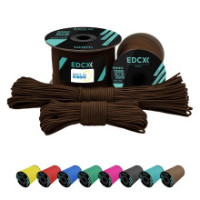 EdcX 2 mm Nylon Paracord 275 (15, 30, 50 and 100 m)– 100% Nylon rope, 3-Strand cord, Nylon cord 2 mm in Many Colours (Chocolate, 30 m)