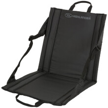 Highlander Foldable Outdoor Seat Mat - Lightweight Padded Stadium Seat Portable Ideal for Walks, Picnic, Camping, Hiking or Festivals (Black)