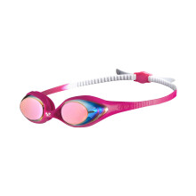 arena Spider Junior Mirror Children's Swimming Goggles, Standard Pool Goggles with Anti-Fog Mirrored Lenses, UV Protection, Self-Adjusting Nose Bridg