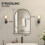 42x68 Arch Bathroom Mirror Cabinet,Metal Framed 4