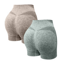 Conjunto esportivo feminino com calça e shorts de ioga de cintura alta.
