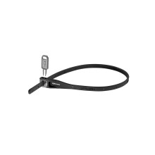 Hiplok Z LOK Bike Lock - Black. Bicycle Lock/Motorcycle Helmet Lock. Award Winning, Lightweight Zip Tie with Steel Core & 400mm Locking Length