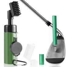 Pro Golf Club Cleaner Brush with Golf Groove Sharpener Tool Suitable for U & V-Grooves 8 Inches Golf Water Brush with Retractable Clip Hold 5oz of Wa