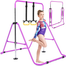 FINGER TEN Horizontal Bar Gymnastics Kids Garden Home Reck Stretching Folding Value Gift Set,Expandable Gym Training Bar Equipment Adjustable Height