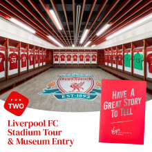 Liverpool FC Stadium Tour & Museum Entry for Two Adults – Explore Anfield, Dressing Rooms, Players’ Tunnel