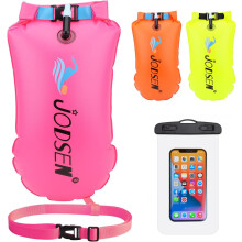 Jodsen Swim Buoy Tow Float Dry Bag,Wild Swimming Float and Waterproof Phone Case,Inflatable Watertight Dry Bag,for Open Water Swimming Sports Kayaker