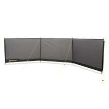 Outwell Camping Windbreak - 5m x 1.25m Steel Pole Windscreen Privacy Shelter for Tent Caravan Awning Beach Garden with Luminous Guy Lines, Ground Spi