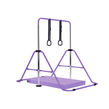 Gymnastics Bar with Mat, Adjustable Kids Gymnastics Equipment for Home, Training